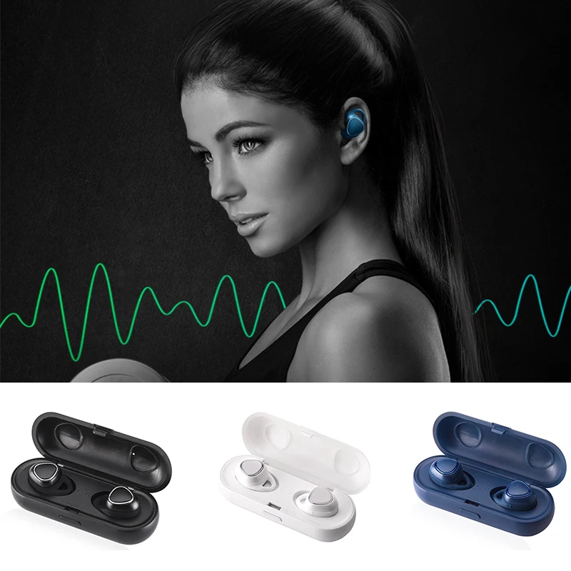Портативные TWS наушники Bluetooth 5 0 Беспроводные стереонаушники спортивные мини с