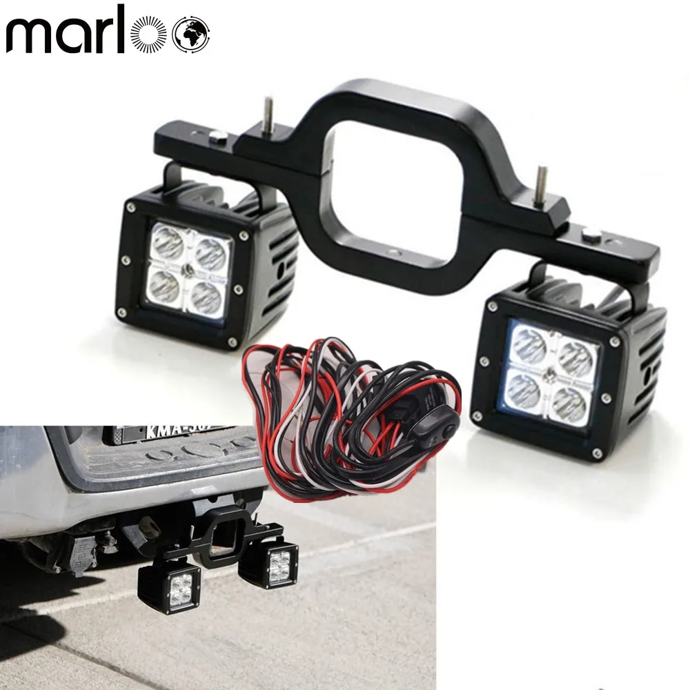 Universal Car Tow Hitch Mounting Bracket With 16w Led Backup