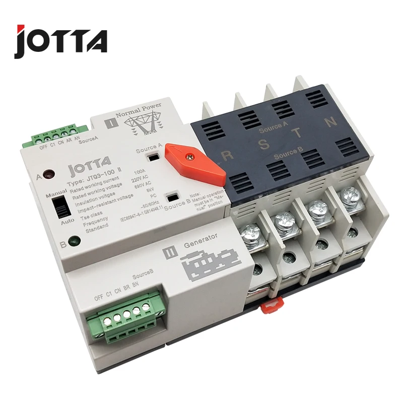 Jotta W2R 2P/3P/4P 110 a 220 В/в Mini ATS автоматический переключатель электрические