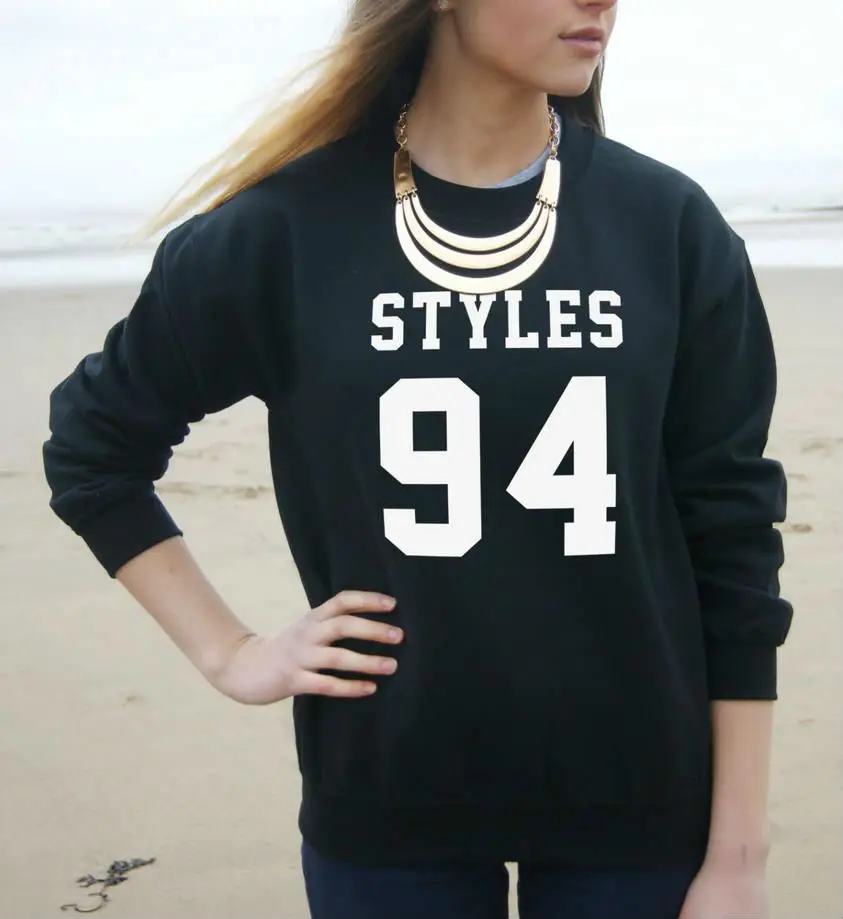 STYLES 94 Letters Print Women Sweatshirt Jumper Casual Hoodies For Lady