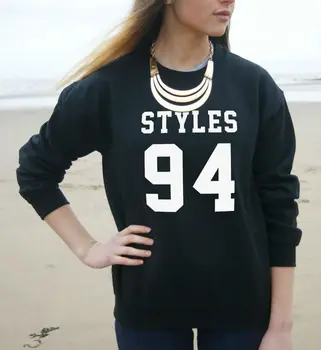 

STYLES 94 Letters Print Women Sweatshirt Jumper Casual Hoodies For Lady Funny Black White Gray Street Tumblr TZ2-116