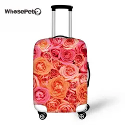 WHOSEPET 3D розы чехол Чехлы печатные Защитная крышка для чемодана для 18-24 дюймов Путешествия Цветы Чехол для чемодана аксессуары