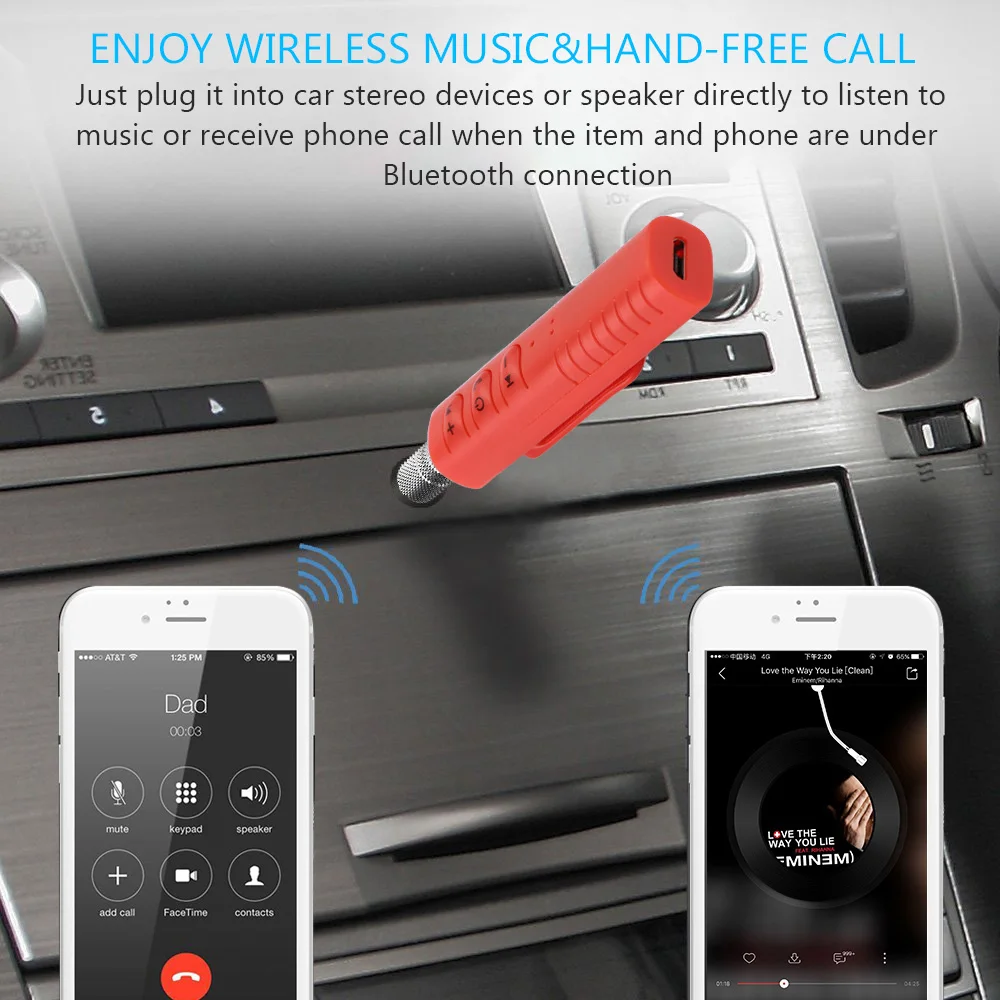 Aozbz Универсальный 3 5 мм автомобильный комплект Bluetooth 4 2 приемник музыкальный