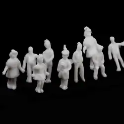 100 шт. белый пластик миниатюрные люди украшения модель поезд людей фигурки Масштаб 1:200 Упак. прибл. Ассорти Стиль