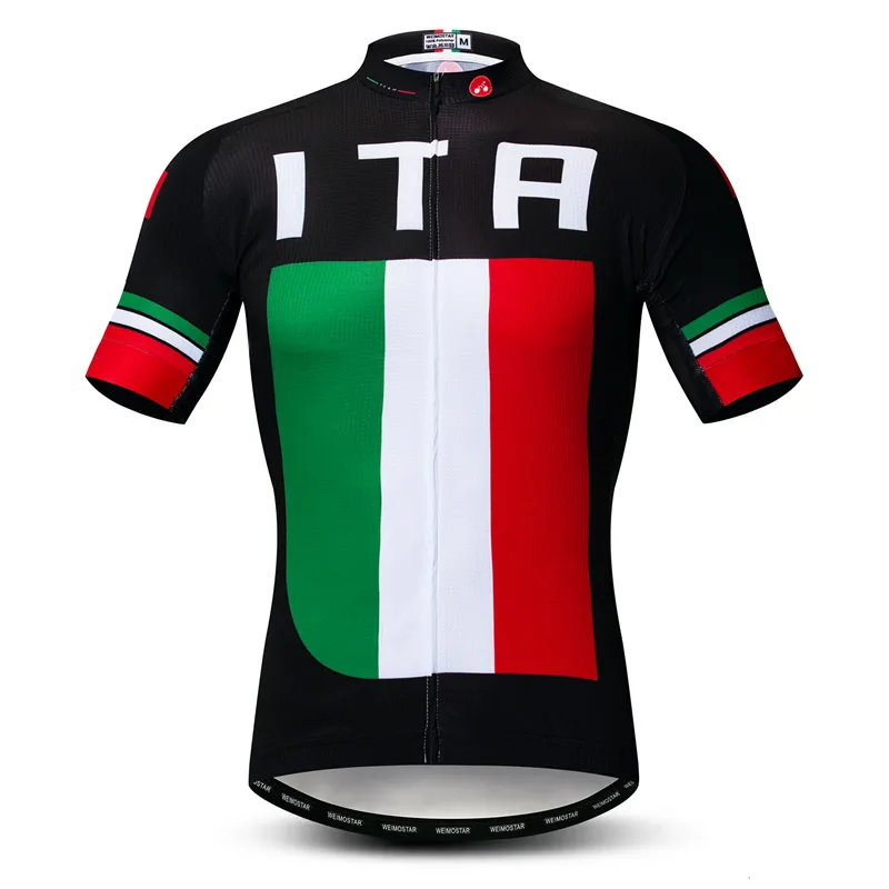 Weimostar 17 цветов национальная команда Велоспорт Джерси рубашка мужская летняя горная велосипедная одежда быстросохнущая Дорога MTB велосипед Джерси Топы - Цвет: Italy
