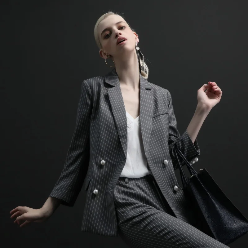 High quality women suits pants suit Women's Office Lady Two Pieces Sets female autumn new casual jacket trousers elegant High quality women suits pants suit Women's Office Lady Two Pieces Sets female autumn new casual jacket trousers elegant