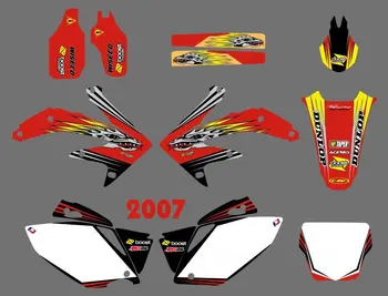 

H2CNC GRAPHICS & BACKGROUND DECAL STICKER Kits for Honda CRF450 CRF450R 2007 CRF 450 450R