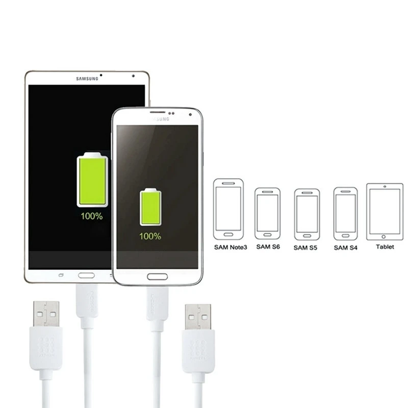 HAWEEL 2pcs High Speed Micro USB to USB Data Sync Charging Cable Kit for Samsung Galaxy S6 / S5, LG, HTC, Length: 1m