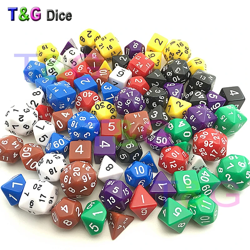 Новый набор игральных костей в 8 цветах d4 d6 d8 3xd10 d12 d20 d24 d30 10 шт. для ролевых игр