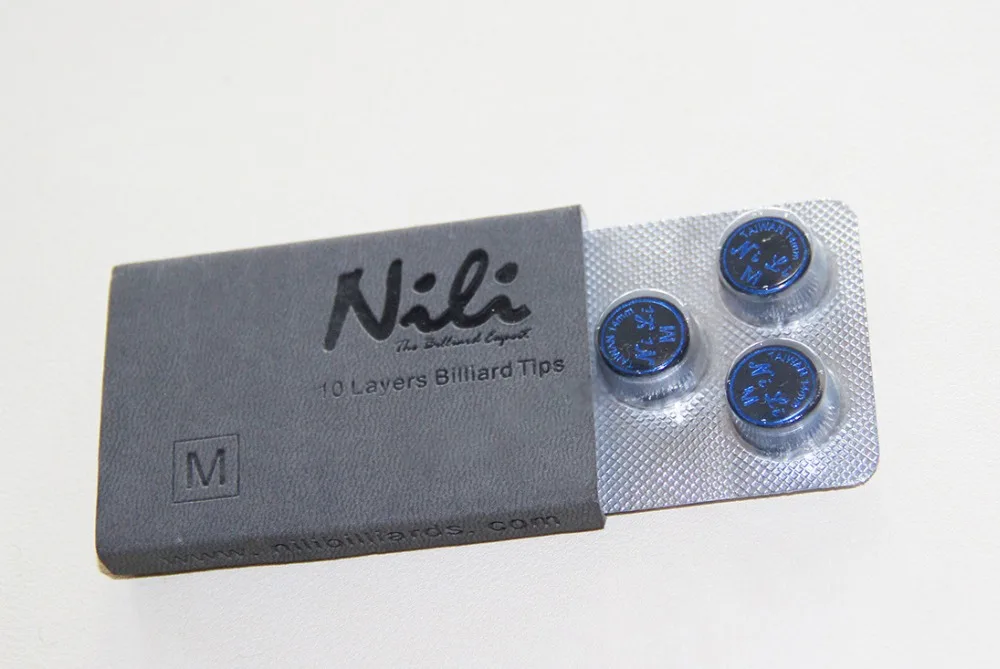 Подлинный NILI многослойный наконечник кия для пула бильярдные аксессуары 11 мм 14 мм воловья кожа наконечник