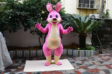 Pink Kangaroo Mascot Costume Adult Cartoon Character Outfit Suit Holiday Party Appreciation Banquet Mascot Apparel mascot adult costume hot cartoon character pink panther mascot costume leopard fancy carnival for school