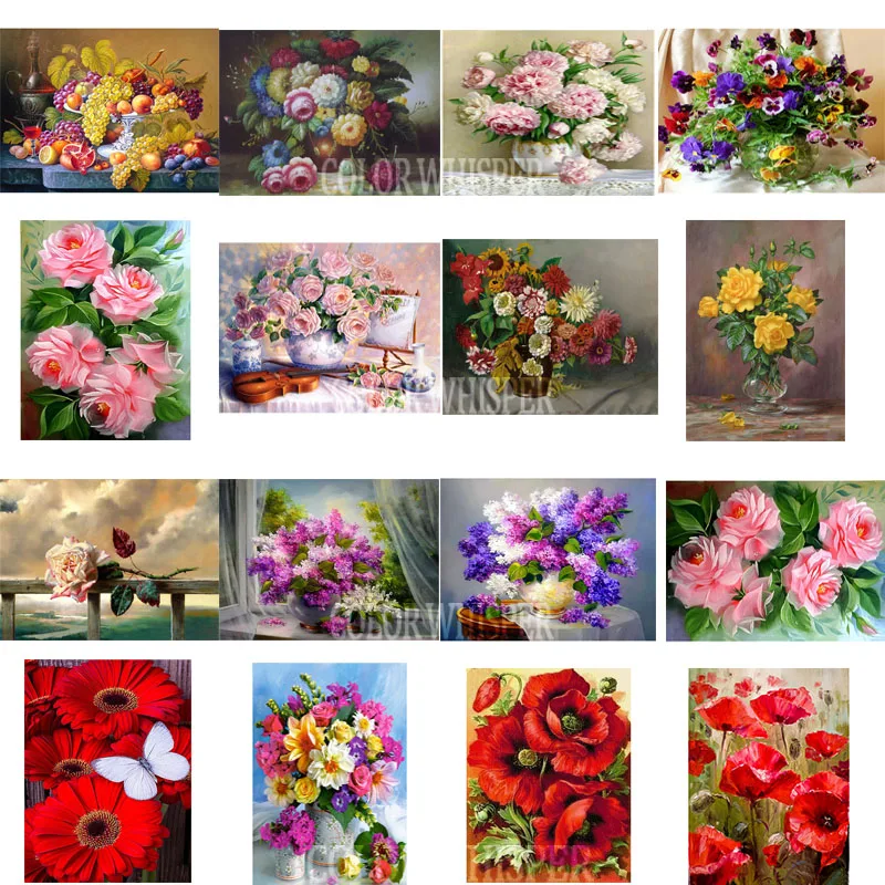 

Daimond Painting Full Square Drill Diamond Painting"Flowers Corn Poppy"Rhinestone Embroidery Cross Stitch Mosaic Painting Kit