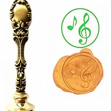 Музыка Примечание Пользовательский логотип роскошные винтажные сургучные штампы комплект свадебные приглашения печать штампов