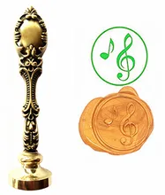 Music Note Custom Logo Luxury Vintage Wax Seal Stamps Kit Wedding Invitation Sealing Stamps