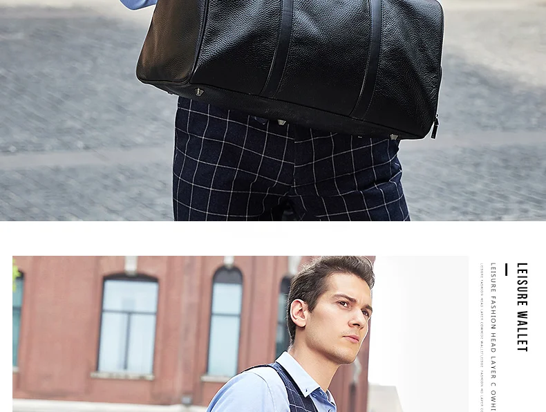 Новинка, натуральная кожа, дорожные сумки для мужчин, большая вместительность, портативные мужские сумки на плечо, роскошные брендовые винтажные дорожные сумки