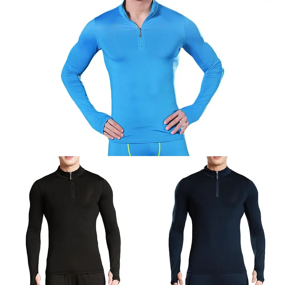 

Men's Tight Elastic Quick-Drying Breathable Long-Sleeved Sports t-Shirt Casual Fitness Clothing