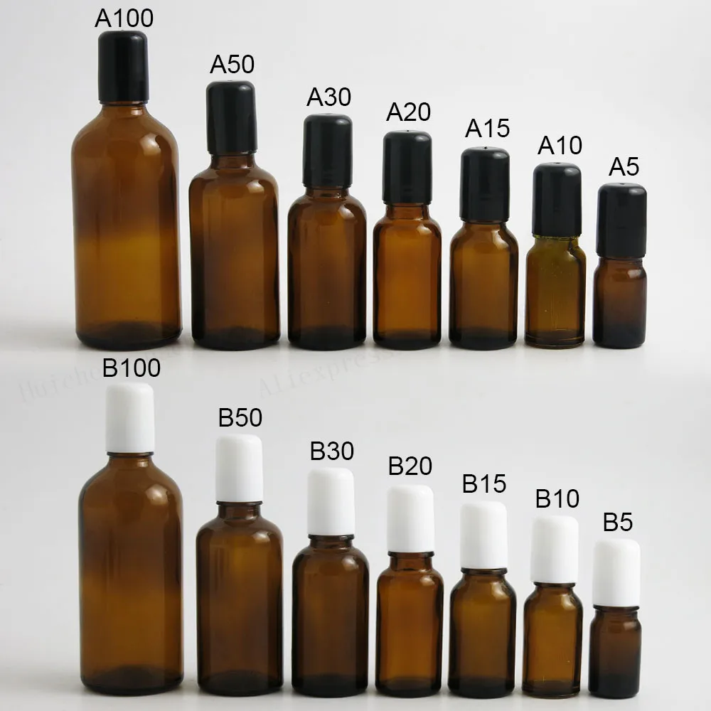 5 мл 10 мл 15 мл 20 мл 30 мл 50 мл 100 мл янтарная Стекло ролик на флакон духов 1/6OZ 1/3OZ 1/2OZ 1OZ коричневый Стекло шарик ролика контейнеров