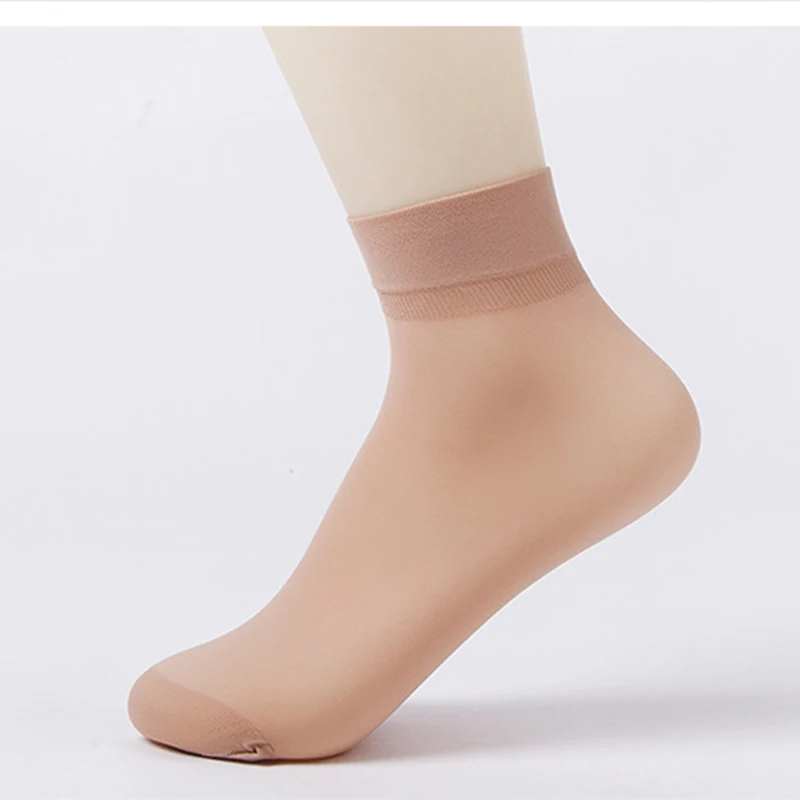 12 пар/лот = 24 штуки, одноцветные Модные женские носки, прозрачные тонкие шелковые носки, женские короткие носки для женщин