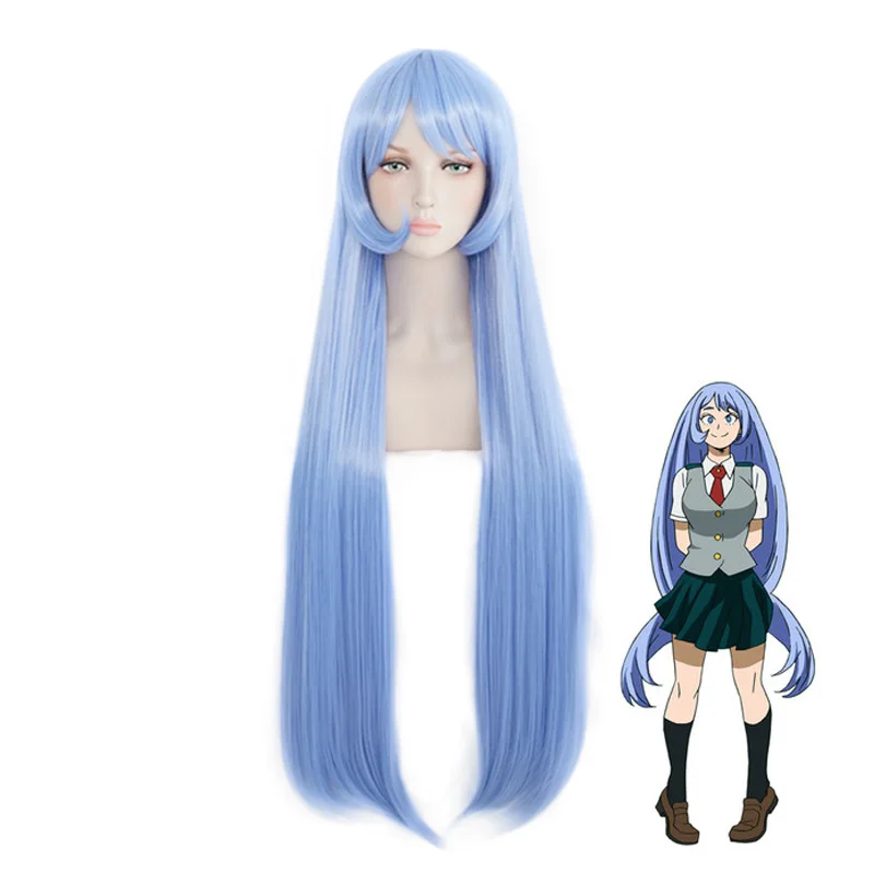 

My Hero Academia Nejire Hadou Women Blue Long Wig Cosplay Costume Boku no Hero Academia Heat Resistant Synthetic Hair Wigs