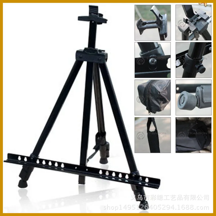 

Digital Oil Painting Metal Easel High Quality Easel Triangle tie hua jia POP Display