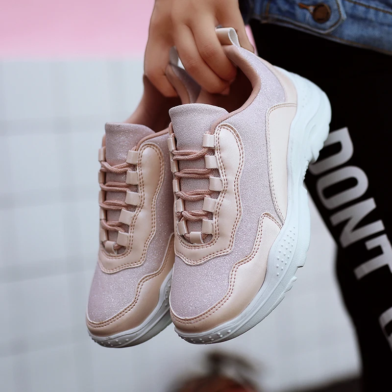 New Trend Gym Shoes For Girls Thick Soled Women Running Shoe Purple Pink Jogging Ladies Shoes Big Size 42 Female Sports Sneakers New Trend Gym Shoes For Girls Thick Soled Women Running Shoe Purple Pink Jogging Ladies Shoes Big Size 42 Female Sports Sneakers