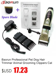 Baorun P7 электрические низким уровнем шума Pet Cat собак машинка для стрижки волос Профессиональный Уход за лошадьми комплект Перезаряжаемые триммер бритвы Стрижка машина