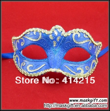 Венецианская маска стиль синий и золотой популярные маскарадные маски