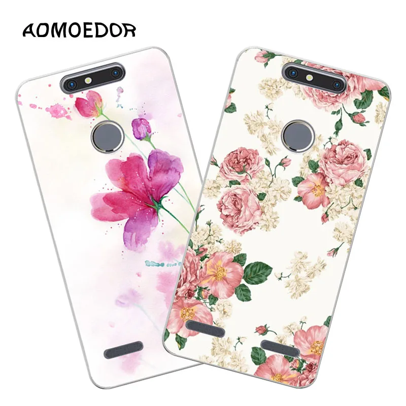 zte Blade v8 mini Case Siliconflowers 3D relief Painting Soft TPU Back Cover for lite Protective bags shell |