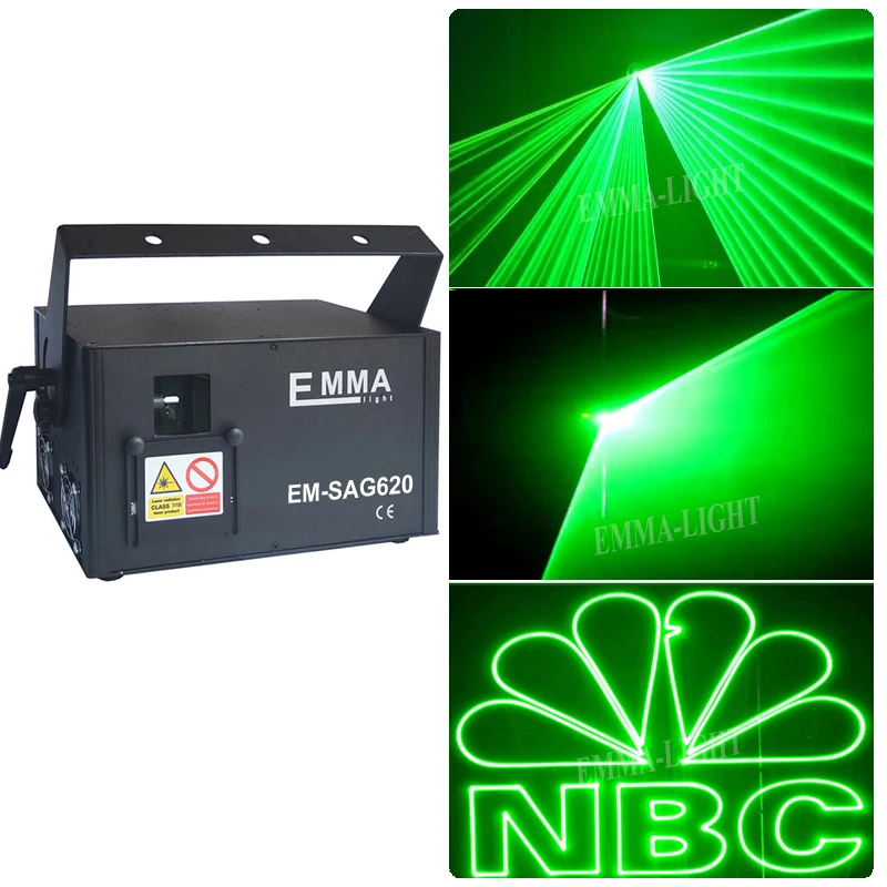 

2019 New Laser Light Green Laser Show DMX ILDA SD Card Slot 30K-50K System 2W 520nm Single Green Color Beam Animation Projector