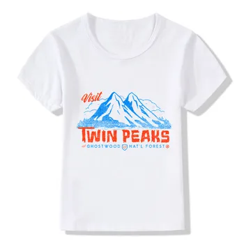 

2019 Visit Twin Peaks Printing Children Funny T-Shirts Summer Tops Short Sleeve Boys/Girls Clothes Casual Baby Kids Tees,ooo2251