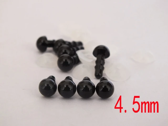 Black Safety Eyes (Screw) - 4.5mm