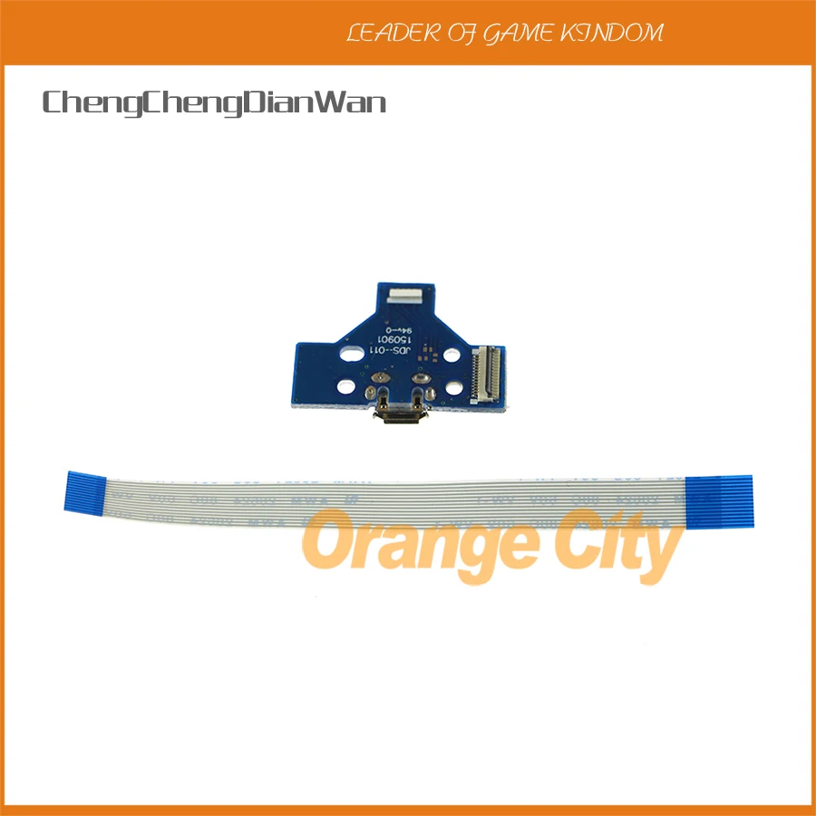 

ChengChengDianWan 1set=2pcs For PS4 14Pin USB Connector LED Charging Charger PCB Board JDS-001 Controller With Power Cable
