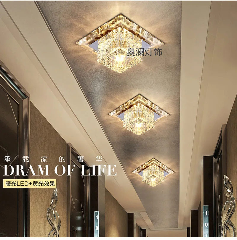 

Cheapest ceiling fan crystal aisle led corridor lights porch lamp hall lamp square l led ceiling light