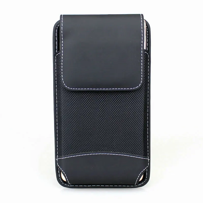 

Vertical Nylon Belt Holster Pouch Case for Huawei Mate 20X with Thin Case on