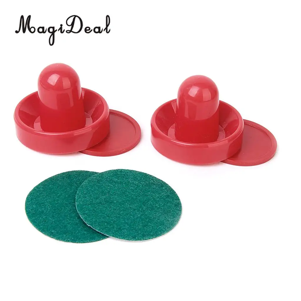 MagiDeal Brand New Classic Game Air Hockey 2Pcs Pucks Table Hockey Handles + 2Pcs Pushers for Entertainment Table Game Wholesale