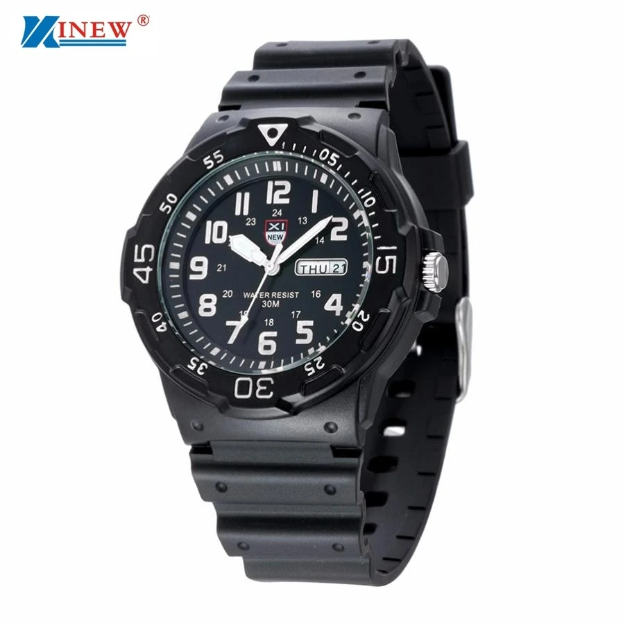 

XINEW Men's Watches Top Luxury watches Stainless steel Date Army wrist Watch Erkek kol saatleri drop shipping #25