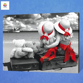 

Frameless Digital Painting By Number Sister Friends Love Acrylic Paint Abstract Modern Wall Art Canvas Painting For Home Deco