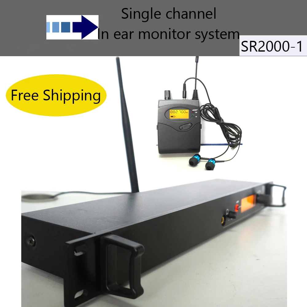 Free shipping SR2000 In Ear Monitor System wireless with 1receiver