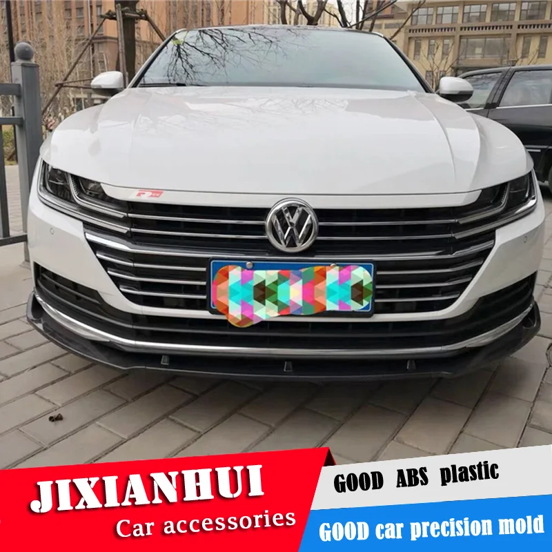 For Volkswagen CC Body kit spoiler- For CC ABS Rear lip rear spoiler front Bumper Diffuser Bumpers Protector