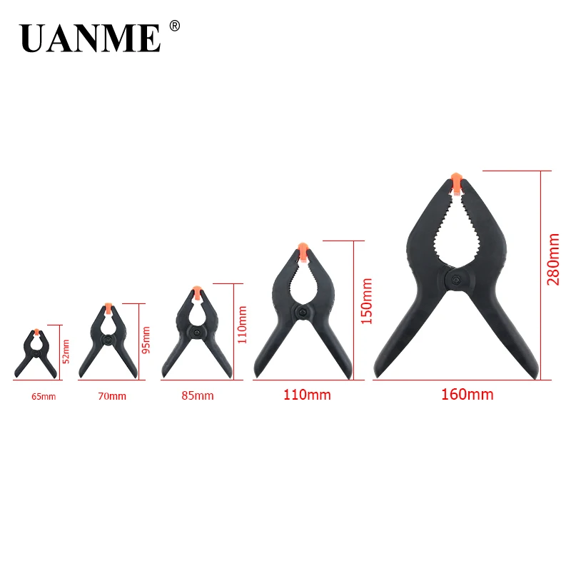 UANME, 10 шт., 2 дюйма, 65 мм, для телефона, планшета, ЖК-экрана, дигитайзер, крепежный зажим, нескользящая ручка, для ремонта, ручной инструмент, пластиковый зажим