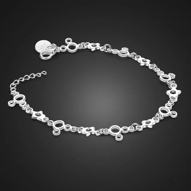 New girls 925 sterling silver bracelet cute Mickey design solid silver