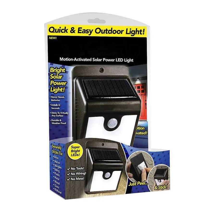 Outdoor Motion Activated Sensor Solar Power LED Light Lamp Stick Upin