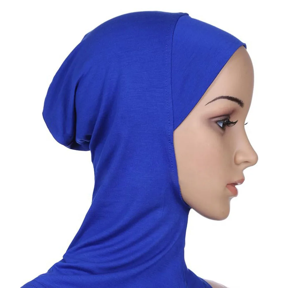Многофункциональный мусульманский женский шарф тюрбан для женщин Путешествия мусульманские Ретро шапочки под хиджаб Рамадан - Цвет: blue