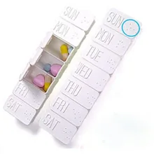 7 сетки крошечная прозрачная коробка для таблеток портативный дорожный контейнер для хранения витамина Органайзер несколько отделений контейнер для таблеток