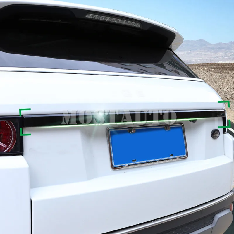 

Rear Door Trunk Lid Cover Trim For Land Rover Range Rover Evoque 2012-2018 Black/Silver