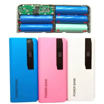 

High Quality LED Display 5X 18650 USB Portable Power Bank Battery Charger Case DIY Box For iPhone dropshipping