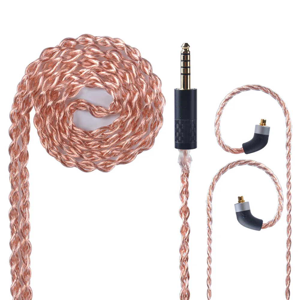 Skup OFHC 24 AWG 6N wysokiej czystości kabel miedziany 2.5 3.5 4.4mm kabel zbalansowany z MMCX 2PIN QDC dla BL 03 BLON ZS10 PRO ZSX C12 BA5