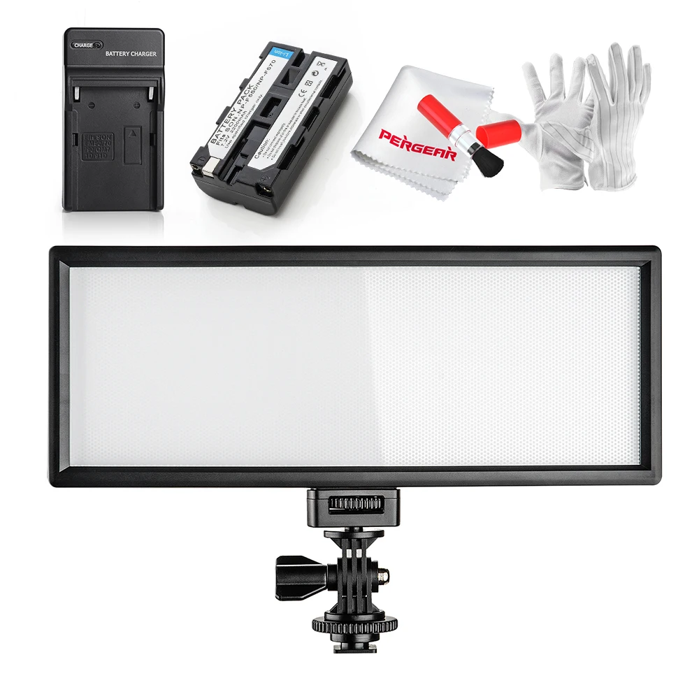 

VILTROX Ultra Thin CRI95 5600K/3300K LED Video Light Dimmable On-camera Light Pad with Battery for Canon Nikon DSLR Camera +Gift