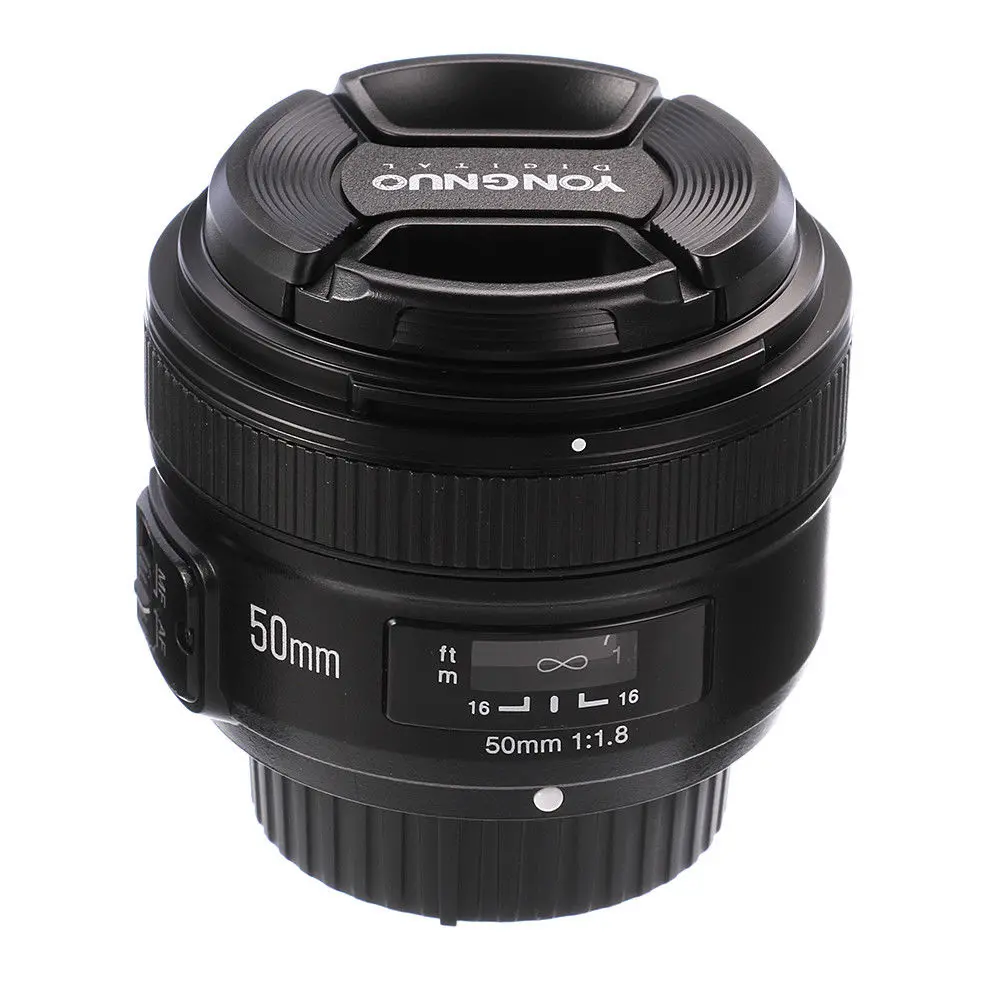 Yongnuo YN50mm F1.8 AF/MF Авто/ручной фокус объектив для Nikon D800 D750 D7200 D7100
