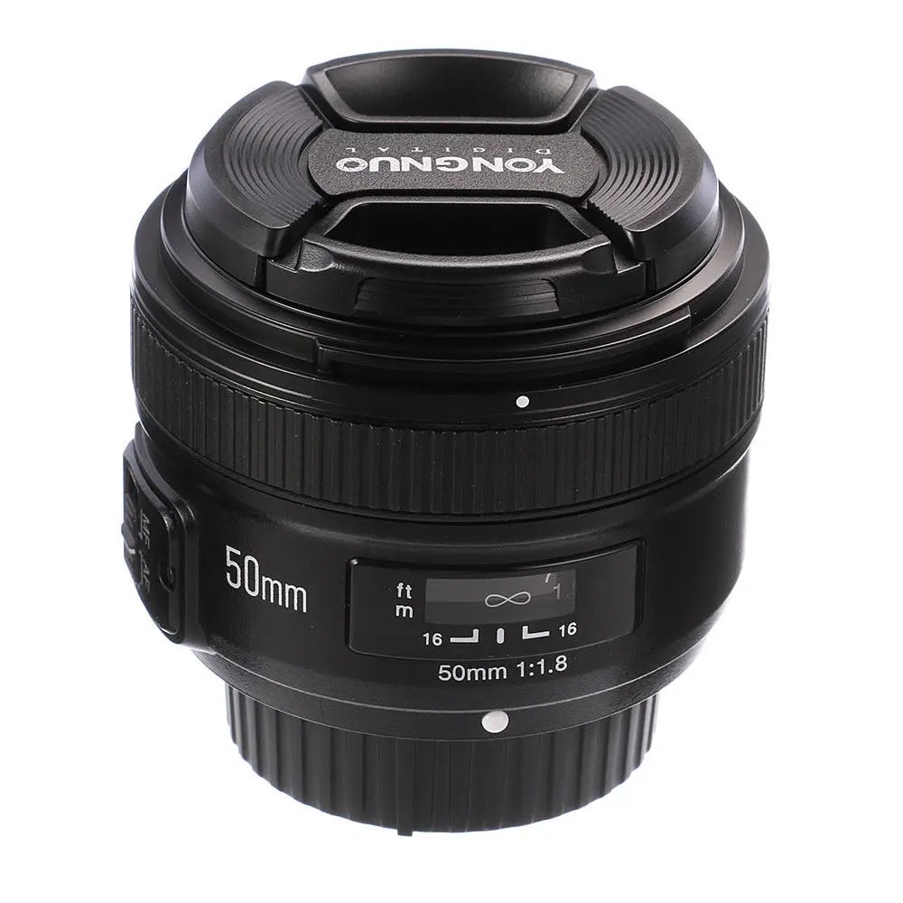 Yongnuo YN50mm F1.8 AF/MF Авто/ручной фокус объектив для Nikon D800 D750 D7200 D7100|Объективы